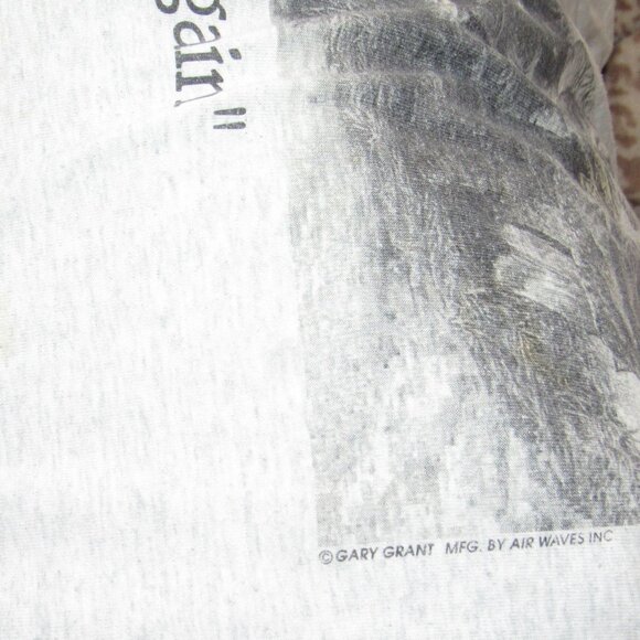 Vtg 80s Beans Again Cowboy Western Gary Grant Air Ways Heather Gray T Shirt XXXL - Picture 4 of 6